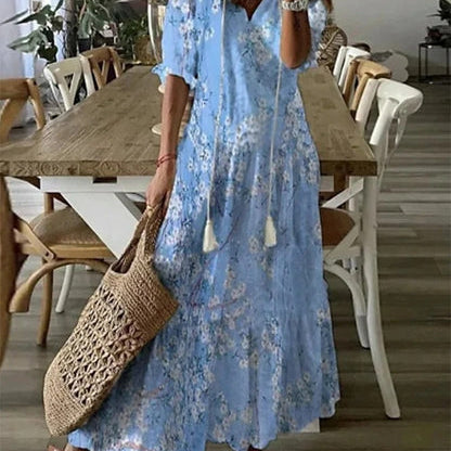 Michaela - Sukienka boho maskująca brzuch - widok 6